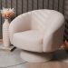 Poltrona Decorativa Liz Fixa Linhão Off White - Nexta Casa