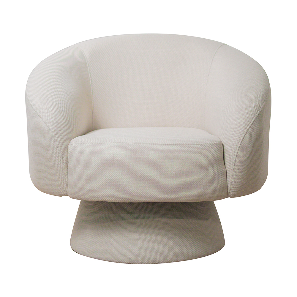 Poltrona Decorativa Liz Fixa Linhão Off White - Nexta Casa