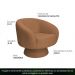 Poltrona Decorativa Liz Giratória Bouclé Terracota - Nexta Casa
