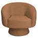 Poltrona Decorativa Liz Giratória Bouclé Terracota - Nexta Casa