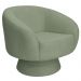 Poltrona Decorativa Liz Giratória Bouclé Verde Claro - Nexta Casa