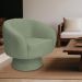 Poltrona Decorativa Liz Giratória Bouclé Verde Claro - Nexta Casa