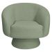 Poltrona Decorativa Liz Giratória Bouclé Verde Claro - Nexta Casa