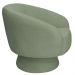 Poltrona Decorativa Liz Giratória Bouclé Verde Claro - Nexta Casa