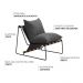 Poltrona Decorativa Turim Base Aço Preto Recouro Black Poliéster Cinza - Nexta Casa
