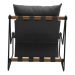 Poltrona Decorativa Turim Base Aço Preto Recouro Black Poliéster Cinza - Nexta Casa