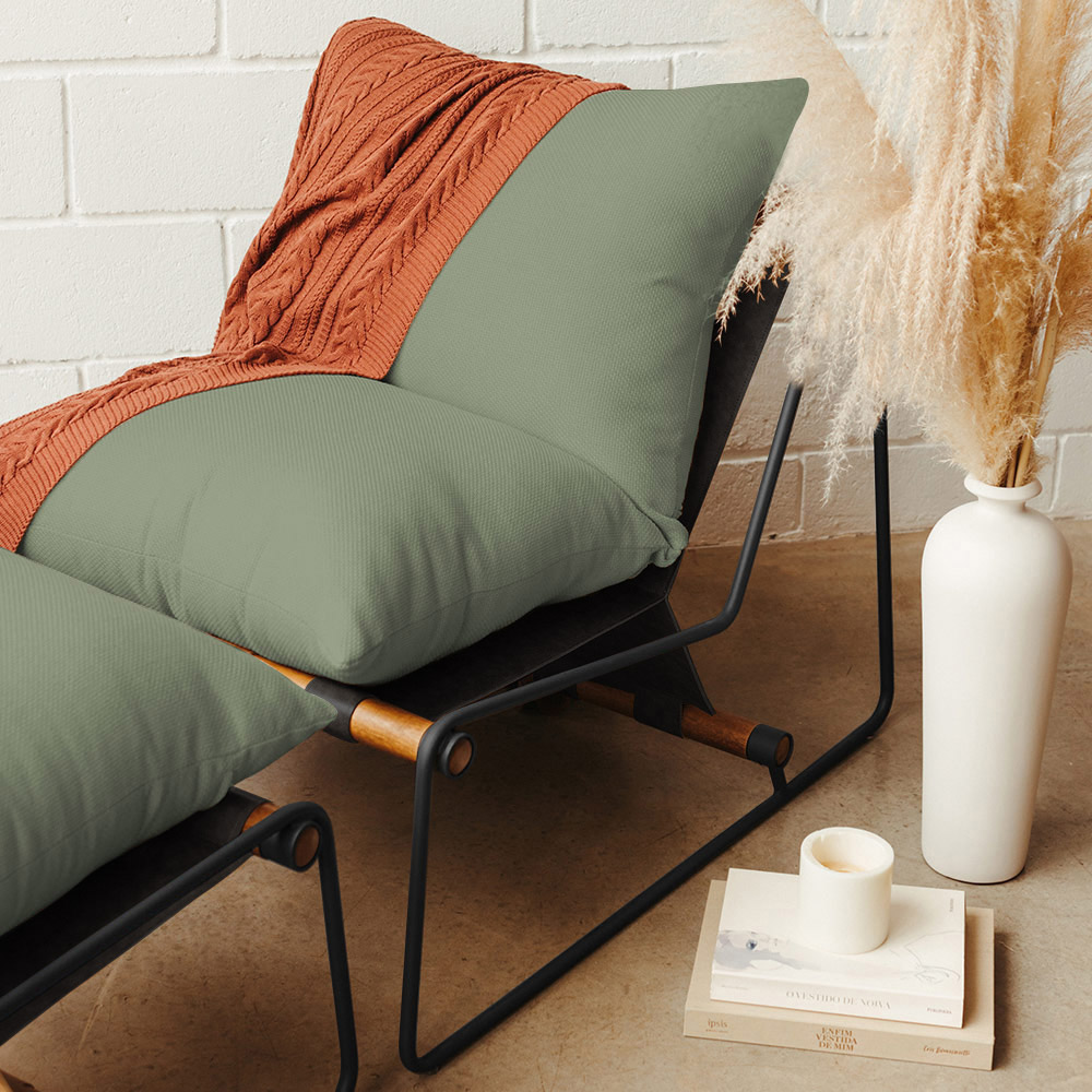 Poltrona Decorativa Turim Base Aço Preto Recouro Black Poliéster Verde - Nexta Casa