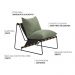 Poltrona Decorativa Turim Base Aço Preto Recouro Black Poliéster Verde - Nexta Casa