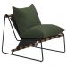 Poltrona Decorativa Turim Base Aço Preto Recouro Black Poliéster Verde Musgo - Nexta Casa