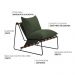 Poltrona Decorativa Turim Base Aço Preto Recouro Black Poliéster Verde Musgo - Nexta Casa