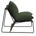 Poltrona Decorativa Turim Base Aço Preto Recouro Black Poliéster Verde Musgo - Nexta Casa