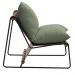 Poltrona Decorativa Turim Base Aço Preto Recouro Camel Poliéster Verde - Nexta Casa