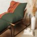 Poltrona Decorativa Turim Base Aço Preto Recouro Camel Poliéster Verde Musgo - Nexta Casa