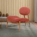 Poltrona Decorativa Yves Base Madeira Castanho Linho Coral - Nexta Casa