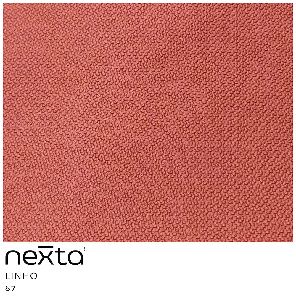 Poltrona Decorativa Yves Base Madeira Castanho Linho Coral - Nexta Casa