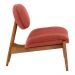 Poltrona Decorativa Yves Base Madeira Castanho Linho Coral - Nexta Casa