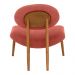 Poltrona Decorativa Yves Base Madeira Castanho Linho Coral - Nexta Casa