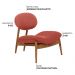 Poltrona Decorativa Yves Base Madeira Castanho Linho Coral - Nexta Casa