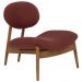 Poltrona Decorativa Yves Base Madeira Castanho Linho Marsala - Nexta Casa