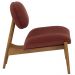 Poltrona Decorativa Yves Base Madeira Castanho Linho Marsala - Nexta Casa