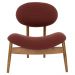Poltrona Decorativa Yves Base Madeira Castanho Linho Marsala - Nexta Casa