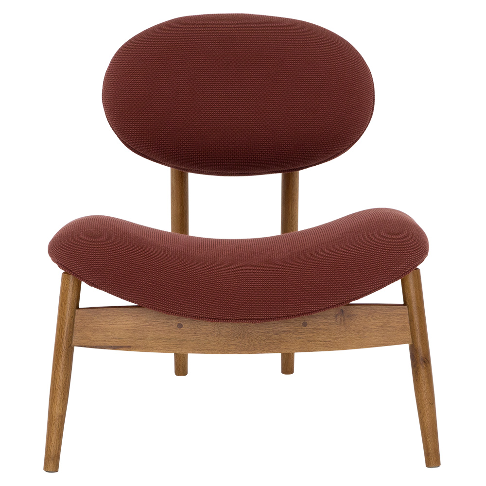 Poltrona Decorativa Yves Base Madeira Castanho Linho Marsala - Nexta Casa