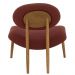 Poltrona Decorativa Yves Base Madeira Castanho Linho Marsala - Nexta Casa