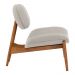 Poltrona Decorativa Yves Base Madeira Castanho Linho Off White - Nexta Casa