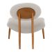 Poltrona Decorativa Yves Base Madeira Castanho Linho Off White - Nexta Casa