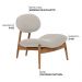 Poltrona Decorativa Yves Base Madeira Castanho Linho Off White - Nexta Casa