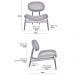 Poltrona Decorativa Yves Base Madeira Castanho Linho Off White - Nexta Casa