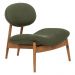 Poltrona Decorativa Yves Base Madeira Castanho Linho Verde - Nexta Casa