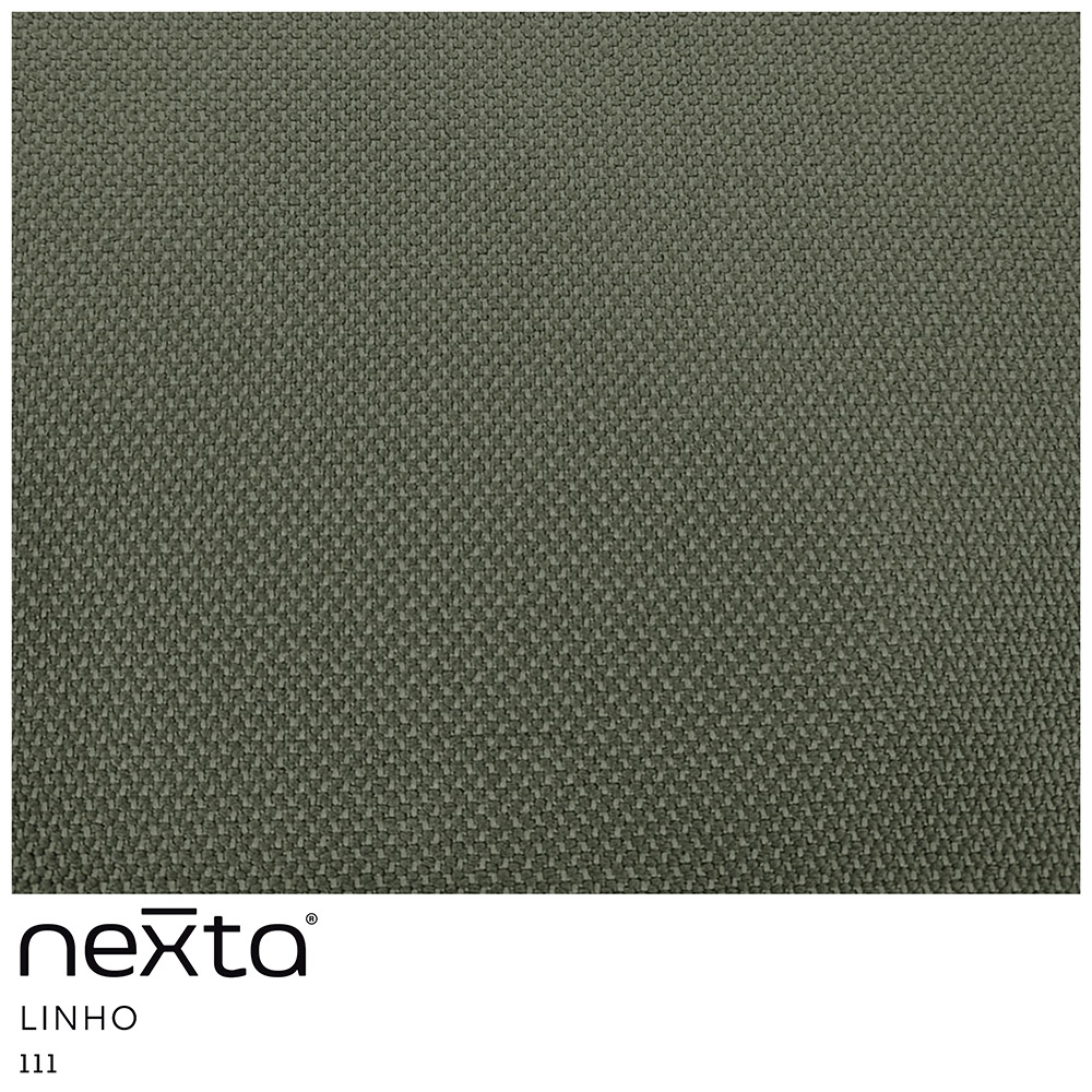 Poltrona Decorativa Yves Base Madeira Castanho Linho Verde - Nexta Casa