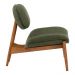 Poltrona Decorativa Yves Base Madeira Castanho Linho Verde - Nexta Casa