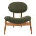 Poltrona Decorativa Yves Base Madeira Castanho Linho Verde - Nexta Casa