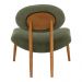 Poltrona Decorativa Yves Base Madeira Castanho Linho Verde - Nexta Casa