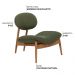 Poltrona Decorativa Yves Base Madeira Castanho Linho Verde - Nexta Casa