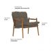 Poltrona Hermes Base Madeira Castanho Bouclé Marrom - Nexta Casa