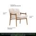 Poltrona Hermes Base Madeira Castanho Bouclé Off White - Nexta Casa