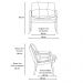 Poltrona Hermes Base Madeira Castanho Bouclé Off White - Nexta Casa