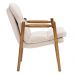 Poltrona Hermes Base Madeira Castanho Bouclé Off White - Nexta Casa