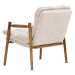 Poltrona Hermes Base Madeira Castanho Bouclé Off White - Nexta Casa