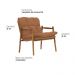 Poltrona Hermes Base Madeira Castanho Bouclé Terracota - Nexta Casa