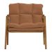 Poltrona Hermes Base Madeira Castanho Bouclé Terracota - Nexta Casa
