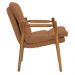 Poltrona Hermes Base Madeira Castanho Bouclé Terracota - Nexta Casa