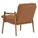 Poltrona Hermes Base Madeira Castanho Bouclé Terracota - Nexta Casa