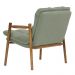 Poltrona Hermes Base Madeira Castanho Bouclé Verde Claro - Nexta Casa