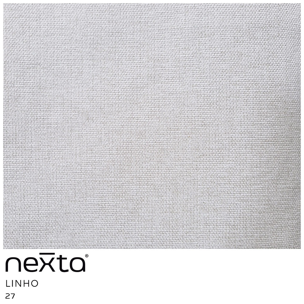 Poltrona Jade Base Aço Ouro Fosco Tecido Linho Off White - Nexta Casa