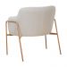 Poltrona Jade Base Aço Ouro Fosco Tecido Linho Off White - Nexta Casa