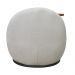 Poltrona Kaira Mesa Lateral Direita Base Fixa Preto Bouclé Creep Off White - Nexta Casa